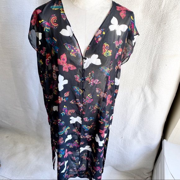 Victoria Secret Vintage 90s Butterfly Duster Robe - Picture 7 of 8